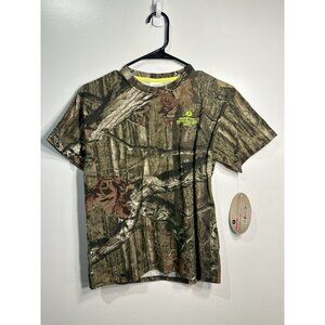 mossy oak boys short sleeve camo shirt size medium